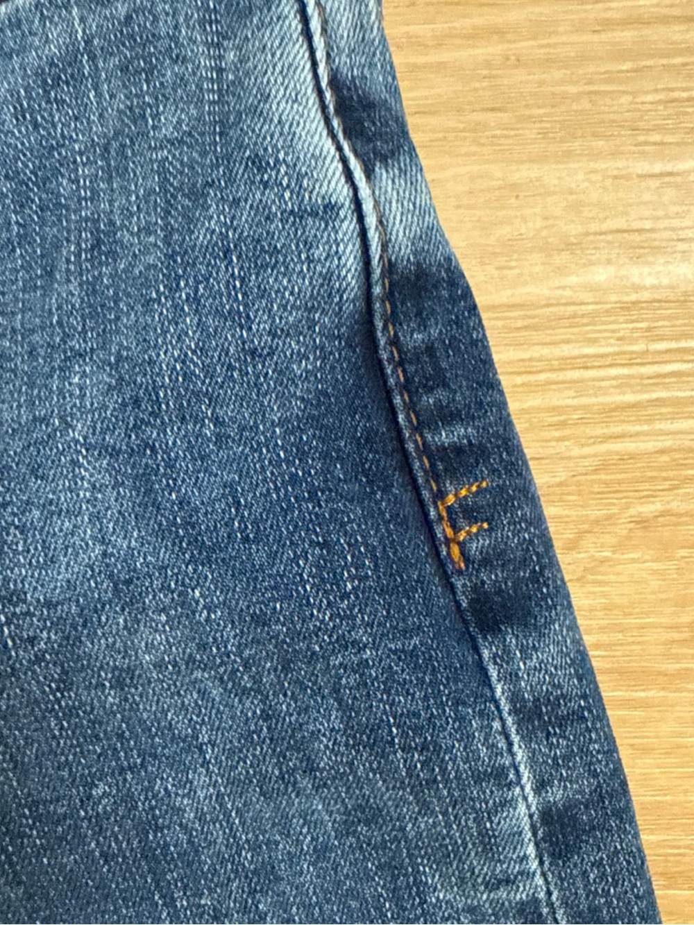 Frame Le Slim Palazzo Jeans Womens 30 Blue Denim Raw Hem - Canals Raw After - Picture 12 of 16